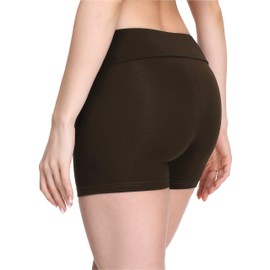 Merry Style Women's Viscose Shorts, Cycling Shorts Knickers Boxer Shorts Hot Pants MS10-284 - brown, size: xl