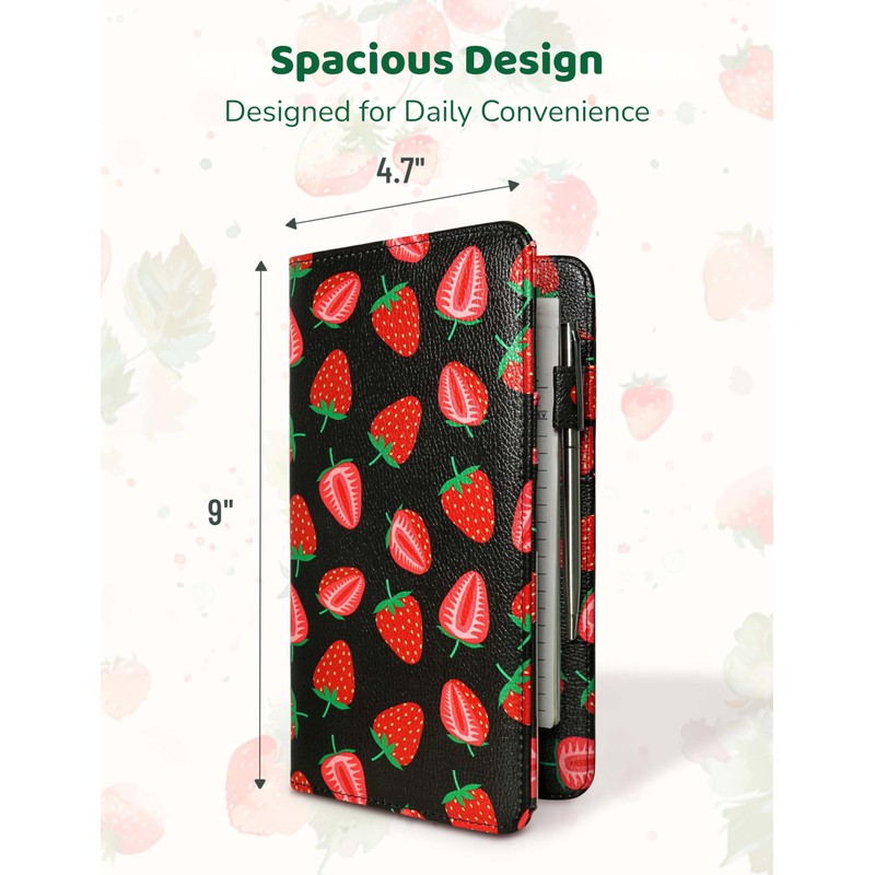 Server Book with Zipper Pocket and Magnetic Closure Server Booklet