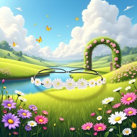 White Daisy Flower Headband Sunflower Hippies Crown Hair Wreath Bohemian Floral Headpiece for Spring Tourism Wedding Festivals Party and Celebration, Decorations