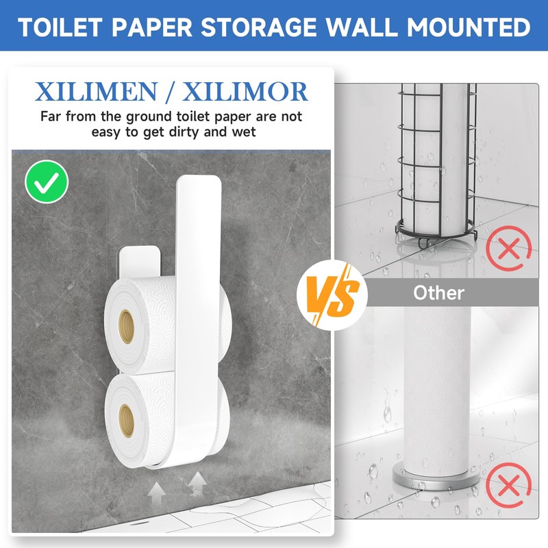Toilet Paper Storage Wall Mount, Extra Toilet Paper Storage Holder