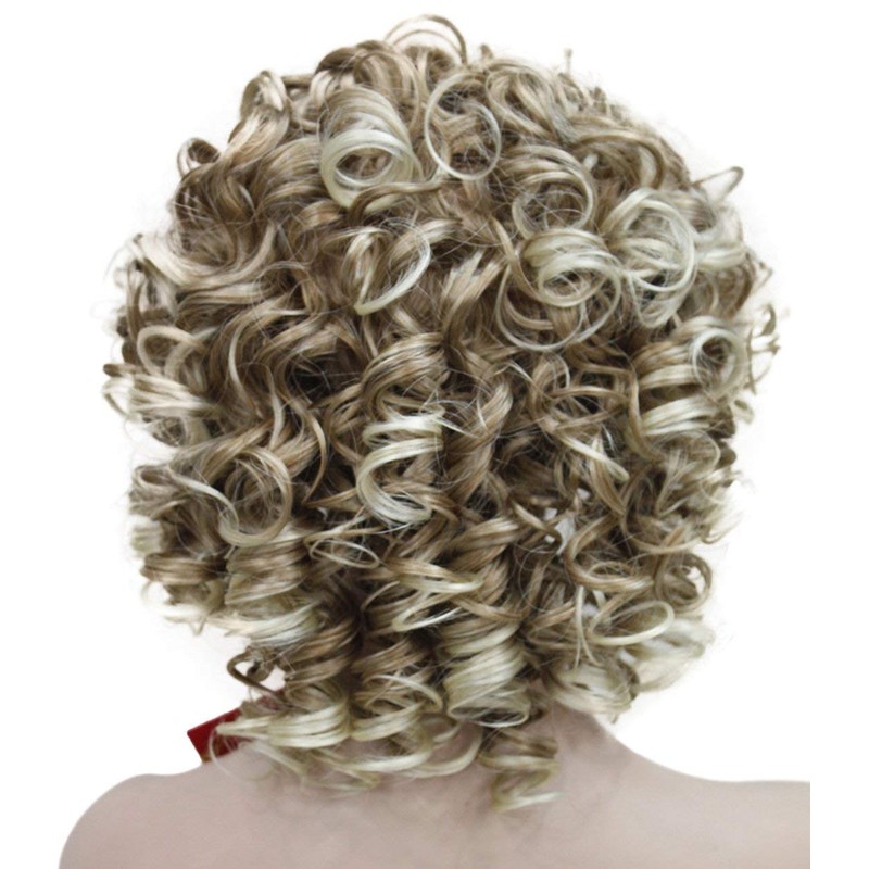 Lydell 12 inch Medium Super Curly Wigs Blonde mix Synthetic