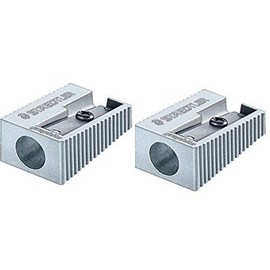 Staedtler Single Hole Quality Aluminium Pencil Sharpener X 2