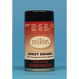Testors Spray Enamel Paint Transparent Candy Apple Red 3oz jar 85g #1605
