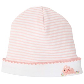 Mud Pie Baby Girls' French Knot Bunny Cap, Pink, 0-6 Months