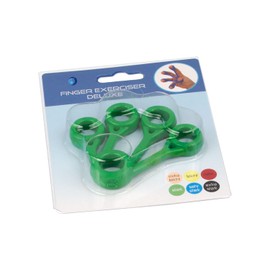 AFH-Webshop Finger Extension Exerciser Deluxe | Handtrainer | Fingertrainer | 6 Verschiedene Stärken (4. Grün (stark))