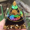 2025 New Orgonite Pyramid Amethyst Peridot Healing Crystal Energy Orgone