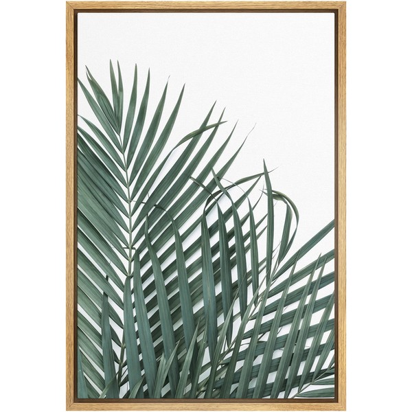 SIGNWIN Framed Canvas Print Wall Art Tropical Jungle Leaf Collage