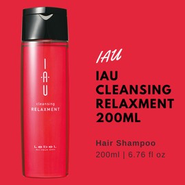 Lebel IAU Cleansing Relaxment Hair Shampoo 200 ml & Lebel IAU Silky Repair Hair Treatment 200 ml Set (Green Tea Set)