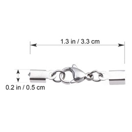 fanshiontide Pack of 20 Lobster Clasps Stainless Steel Chain Clasps Jewellery Lobster Clasp for Necklaces Bracelet DIY Jewellery Making