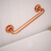 Bathroom Safety Grab Rail Anti-Rust 305x25mm Polished Copper