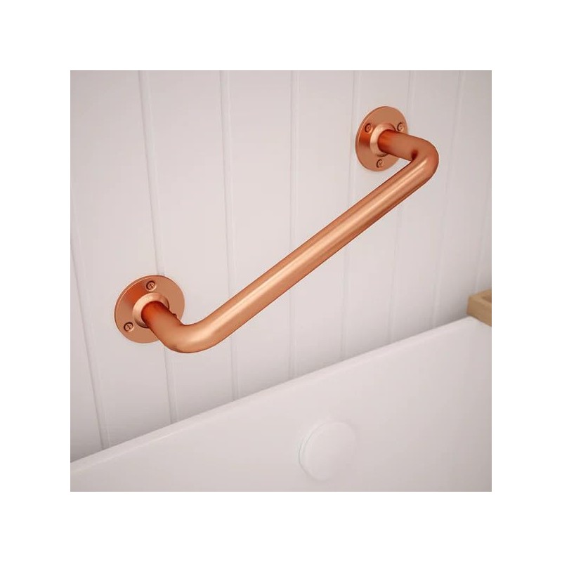 Bathroom Safety Grab Rail Anti-Rust 305x25mm Polished Copper