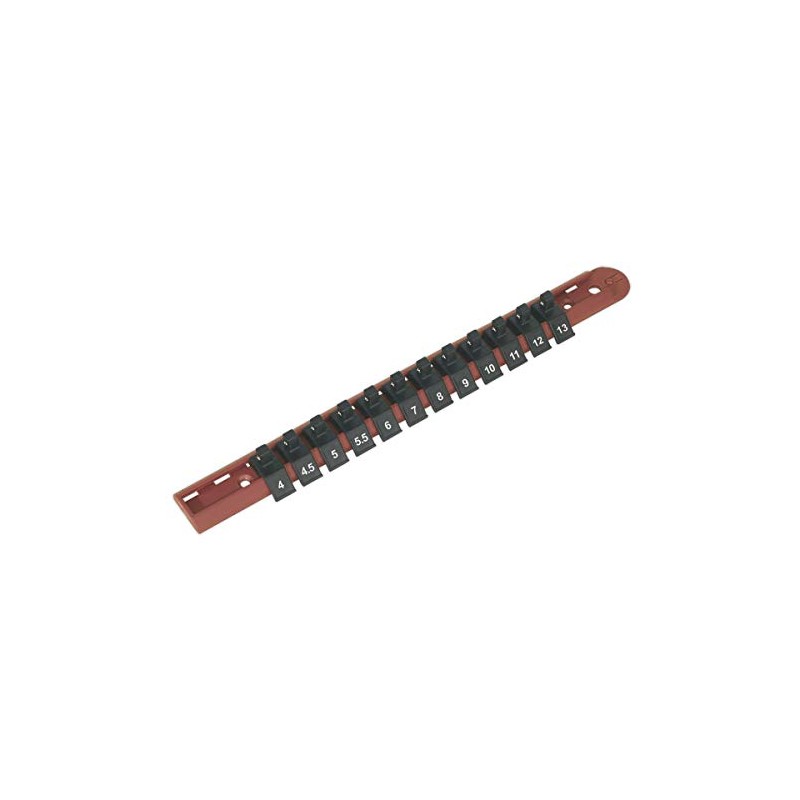 Sealey Ak1412 Socket Retaining Rail With 12 Clips 1/4Sq Drive