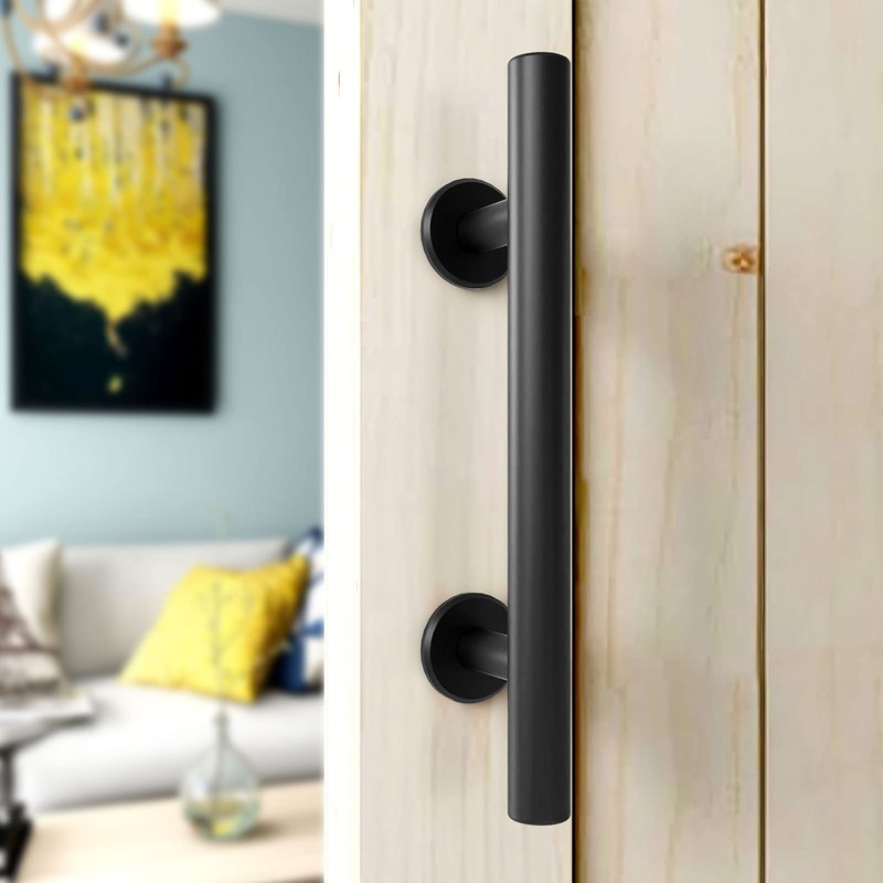 CCJH 9.5" Pull and Flush Sliding Barn Door Handle Set