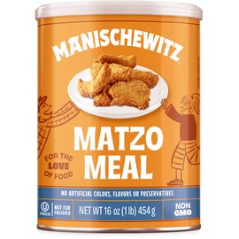 Manischewitz Matzo Meal Canister, 16 Ounce, Great for Breading & for Matzo Ball Mixes (Not for Passover Use)