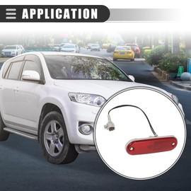 Motoforti Exterior Rear Bumper Side Marker Reflector Lamp Red Light, for Toyota RAV4 1996-2004, 81750-4201012