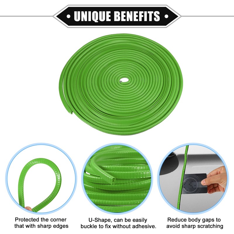 A ABSOPRO Car Door Edge Protection 32.8ft U-Shaped Rubber Trim