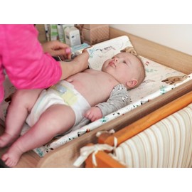 FIGEPO 4 Pack Forest Animals Neutral Changing Pad Covers Woodland Unisex Fitted Baby Breathable Changing Pad Sheets Set for Toddlers Baby Boys or Girls (Bear)