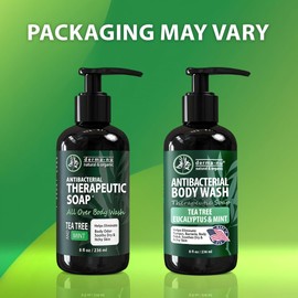 Antibacterial Body Wash - Antibacterial Soap And Tea Tree Body Wash For Jock Itch, Athletes Foot, Eczema And Back Acne - Anti Bacterial Body Soap For Men And Women Safe For All Skin Types - 2 Pack