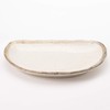 Mino Ware K51228 Shirokaratsu Half Moon Plate