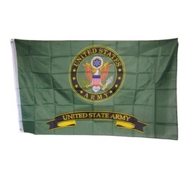 Moon Knives 3x5 United States U.S. Army Green Emblem Flag 3x5 Banner Brass Grommets - Party Decorations Supplies For Parades - Prime Outside, Garden, Men Cave Decor Flag