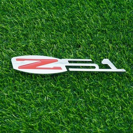 Hood Door Tailgate Trunk Badge 3D Nameplate Emblem Logo Replacement for Z51 1Pc (Chrome Red)