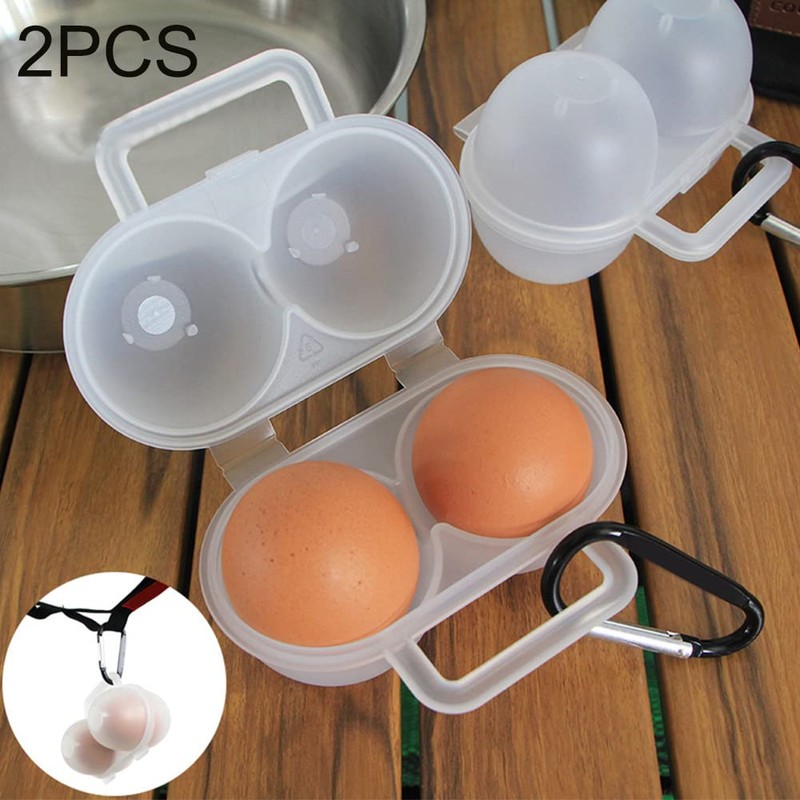 2 Pack Egg Holder Case, Portable Egg Storage Container with