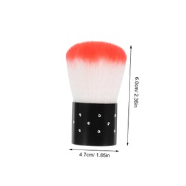 Baluue 2pcs Dip Powder Nail Kit Dust Brush Soft Bristle Nail Dipping Powder Brush for Manicure Home Use Random Color