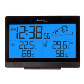 Technoline WS 9252 Weather Station with Forecast of Weather Situation as well as Indoor and Outdoor Temperature, Black, 140 x 47 x 100 cm