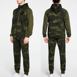 MANLUODANNI Men's Activewear Full Zip Warm Tracksuit Sports Set Casual Sweat Suit, Camouflage-XXL