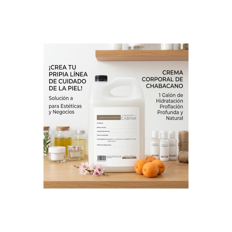 Crema Corporal Vegana Líquida Hidratante Chabacano 1 Galón | A