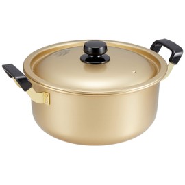 Hokuriku Alumi Two-Handled Pot, 10.2 inches (26 cm), [Gas Fire Only], Lightweight, Pure Oxalic Acid, Ajizukushi, Made in Japan