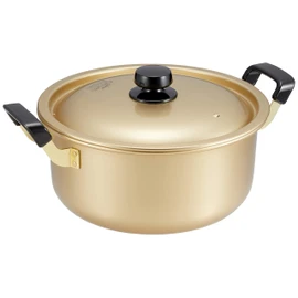 Hokuriku Alumi Two-Handled Pot, 10.2 inches (26 cm), [Gas Fire Only], Lightweight, Pure Oxalic Acid, Ajizukushi, Made in Japan