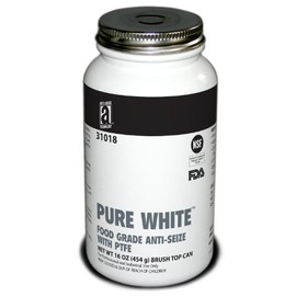 Pure White 31018 Food Grade Anti-Seize Compound with PTFE, 16 oz, White, Paste