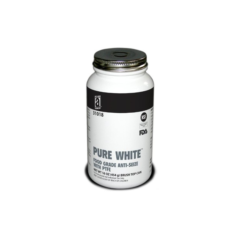 Pure White 31018 Food Grade Anti-Seize Compound with PTFE, 16