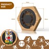 MLCLL Medal Hanger Display - Honeycomb Design, Bamboo Medal Holder,