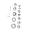 12pcs 3-16mm Stainless Steel Drill Depth Stop Bit Collar Set
