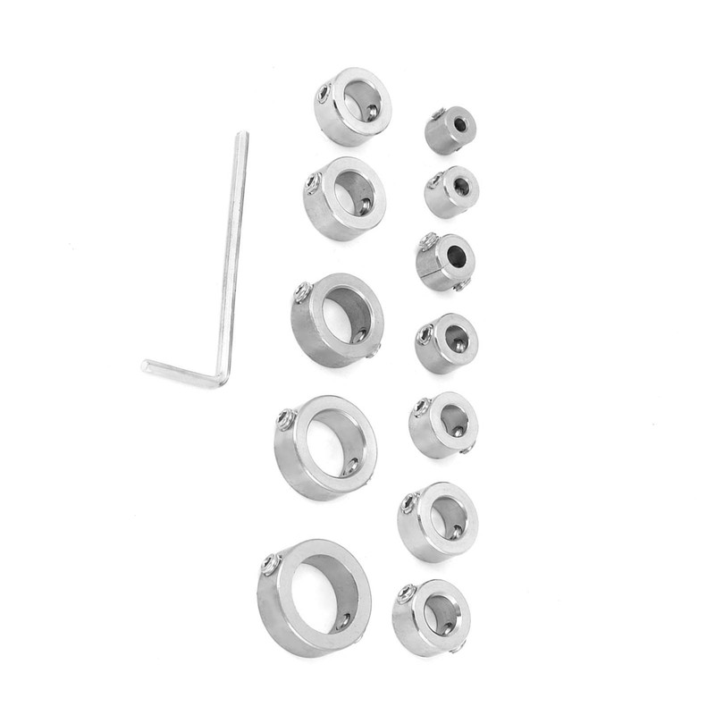 12pcs 3-16mm Stainless Steel Drill Depth Stop Bit Collar Set