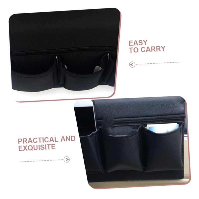 Ipetboom Car Door Armrest Pad with Pocket Luxurious Leather Support