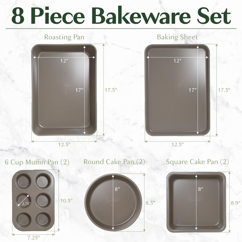 Goodful All-In-One Nonstick Bakeware Set, Stackable and Space Saving Design