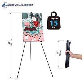 Audio-Visual Direct Lightweight Steel Telescoping Display Easel, 65 Inches (2)