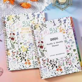 2026 Planner - 2026 Planner Weekly and Monthly from January to December, 9" x 11", Calendar Monthly Planners with Reference Calendar