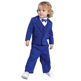 mintgreen Baby Boys' Suits Blazers, Wedding Outfits Formal Wear Tuxedo Long Sleeve Costume, Blue, 2-3 Years, 120