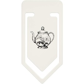 91mm 'Floral Teapot' Large Plastic Paper Clip (CC00095630)