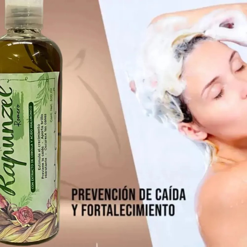 Shampoo Artesanal Crecimiento Con Romero Rapunzel 12 Pz