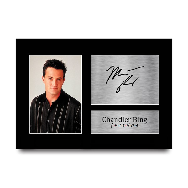 HWC Trading Chandler Bing Friends Gifts A4 Signed Printed Autograph Print Photo Matthew Perry Gift Picture Display