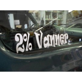 oracal 3 - 2% VANNER STREET VAN VANNING DECAL STICKER VISOR FLARE MAGAZINE TWO PERCENT