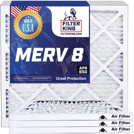 Filter King 13x24x0.5 Air Filter 4-PACK MERV 8 Actual Size 13 x 24 x 0.5"
