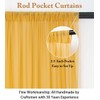 ShinyBeauty Gold Chiffon Curtains 2 Panels 2.4x10 FT Chiffon Backdrop