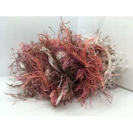 Extra Long Eyelash Colorful - 50 gram, 32 Yards - Venice - Red, Brown, Wine, White