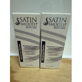 satin smooth skin care exfoliating foaming facial cleanser 5 oz (2 bottles)